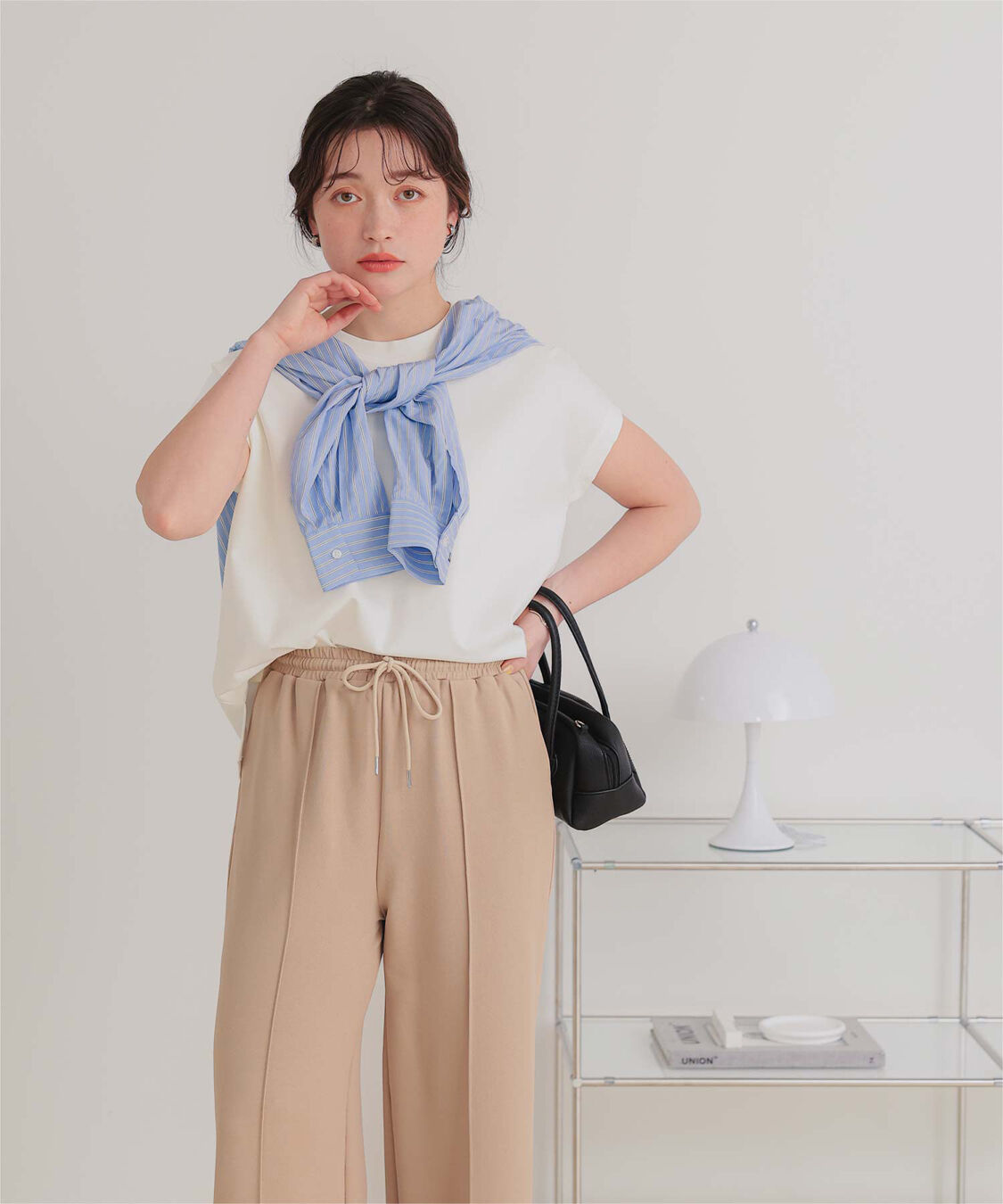 titivate「機能性カットソーフレンチスリーブトップス」|Tシャツ・カットソー|