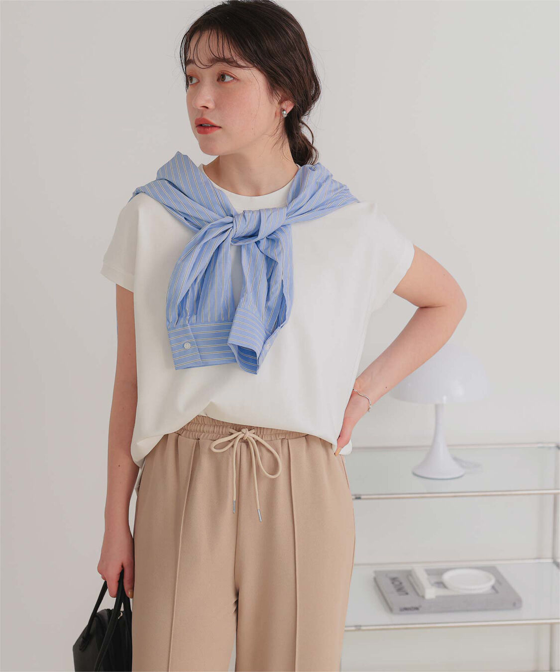 titivate「機能性カットソーフレンチスリーブトップス」|Tシャツ・カットソー|