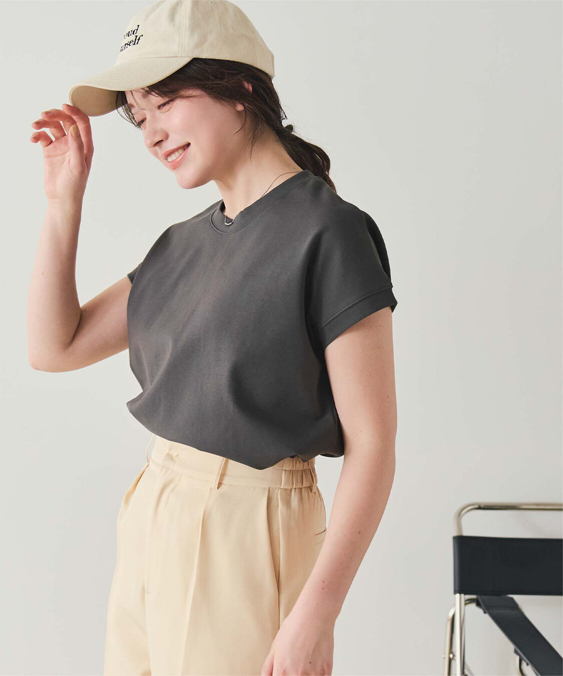 titivate「機能性カットソーフレンチスリーブトップス」|Tシャツ・カットソー|