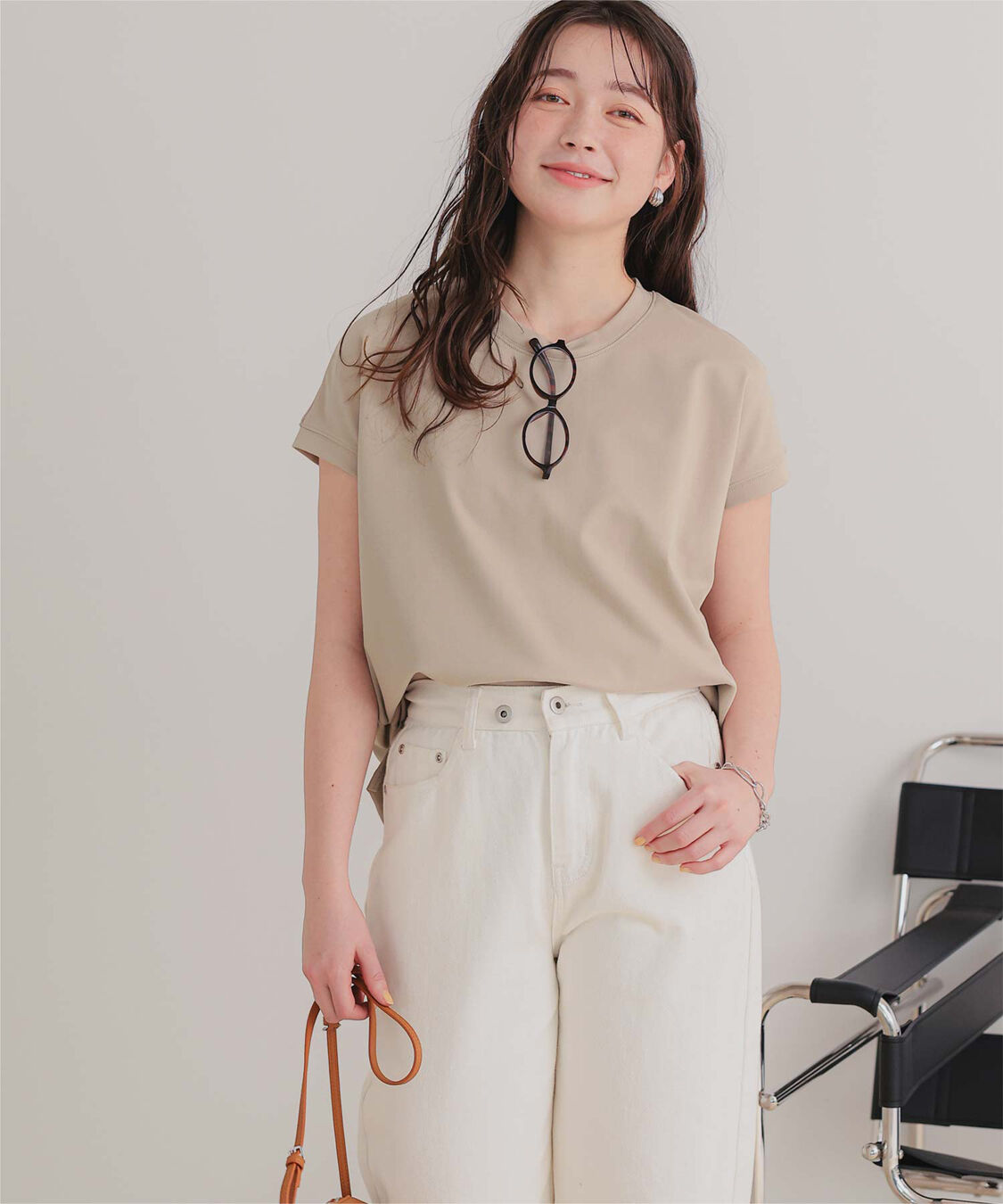 titivate「機能性カットソーフレンチスリーブトップス」|Tシャツ・カットソー|