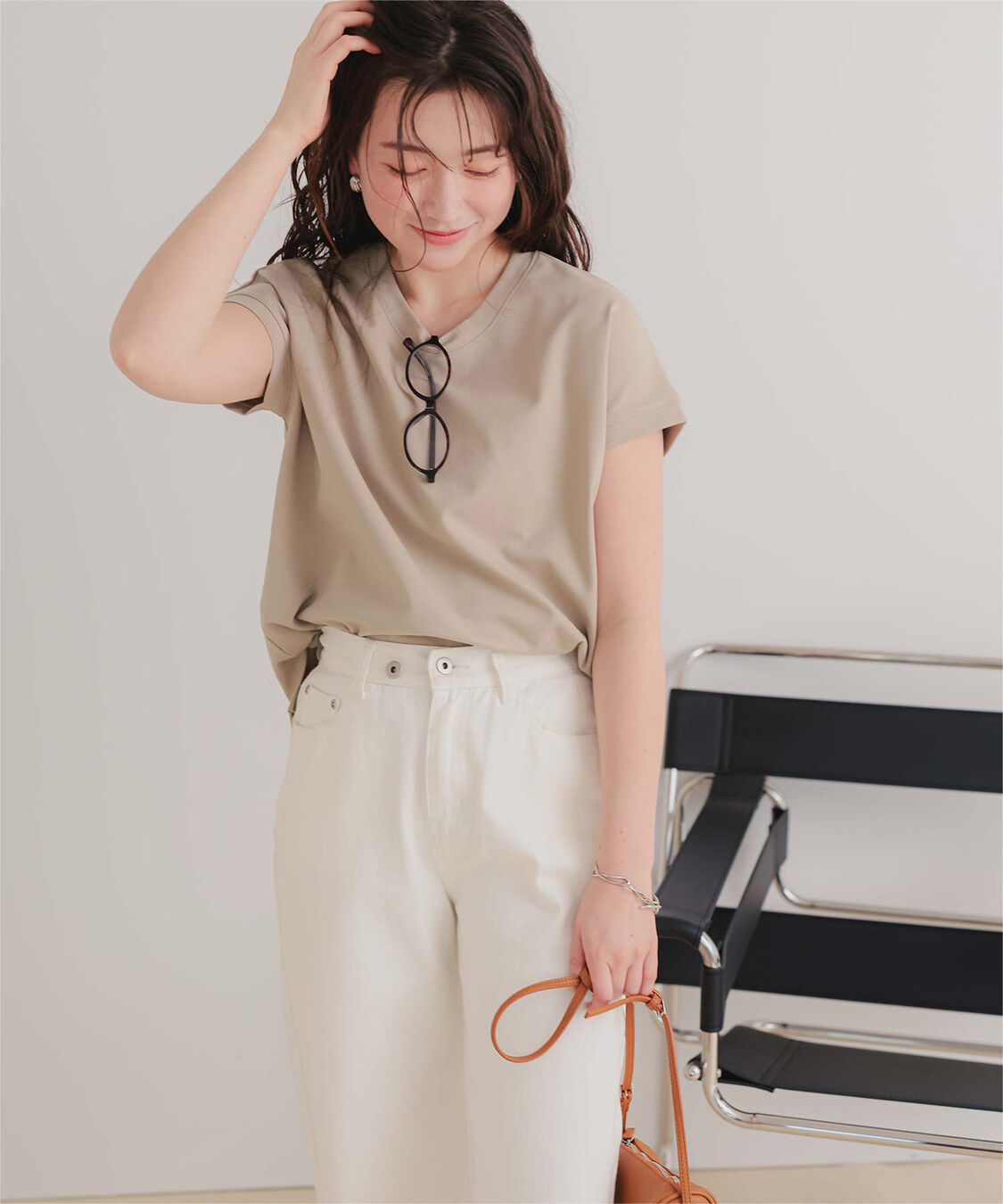 titivate「機能性カットソーフレンチスリーブトップス」|Tシャツ・カットソー|