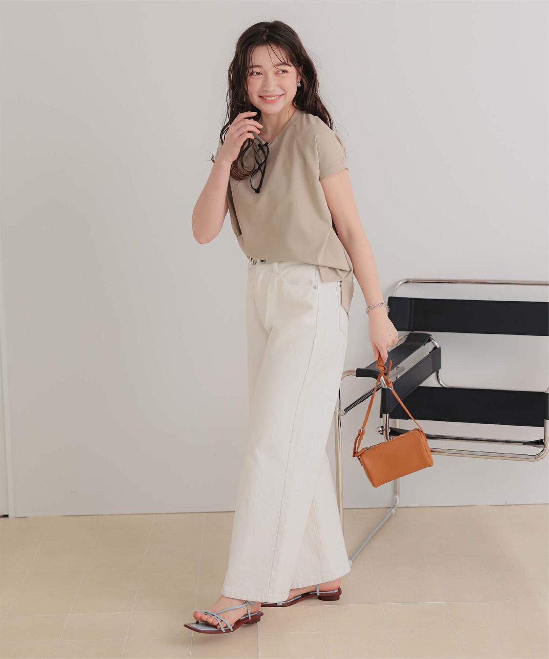 titivate「機能性カットソーフレンチスリーブトップス」|Tシャツ・カットソー|