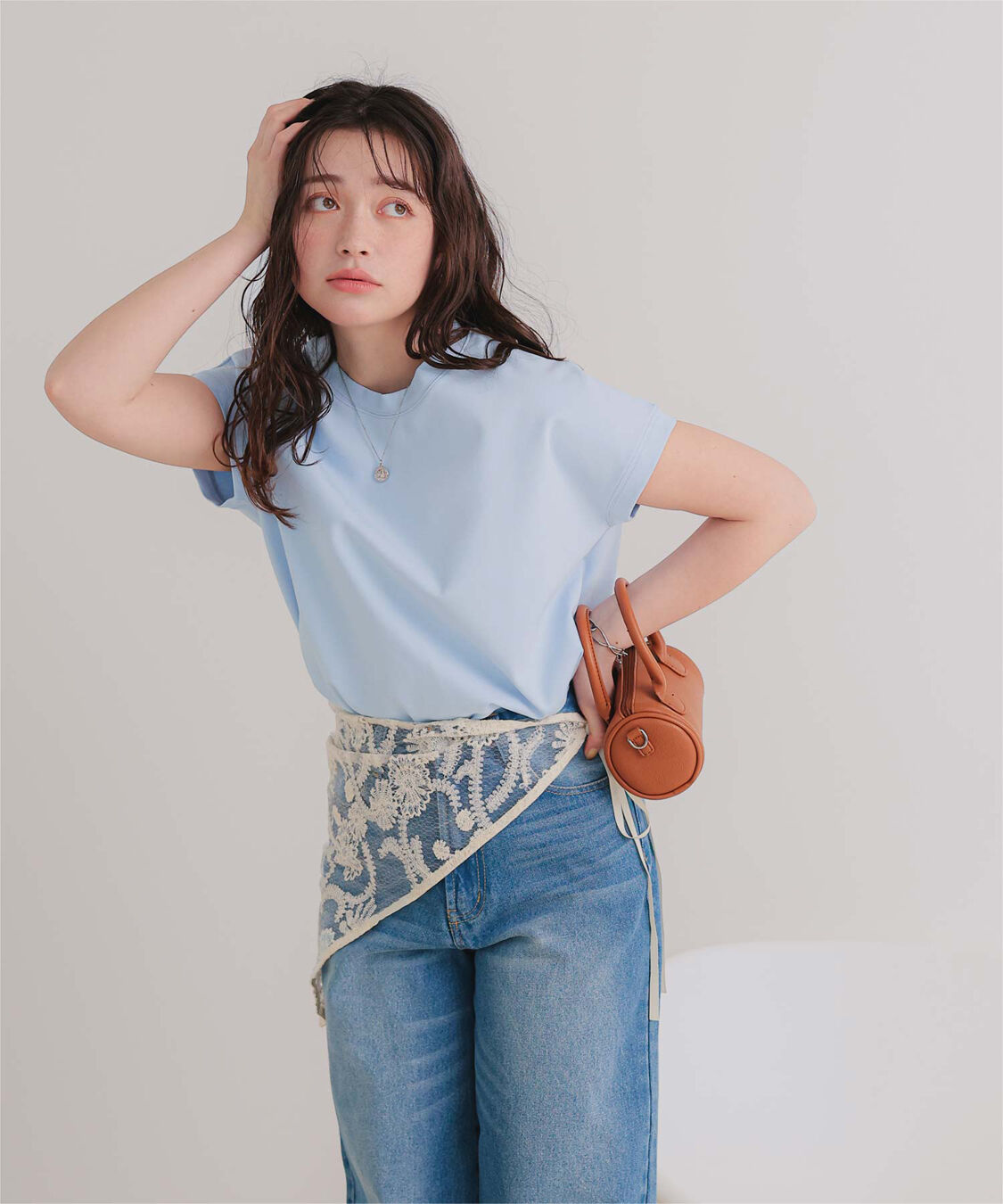 titivate「機能性カットソーフレンチスリーブトップス」|Tシャツ・カットソー|