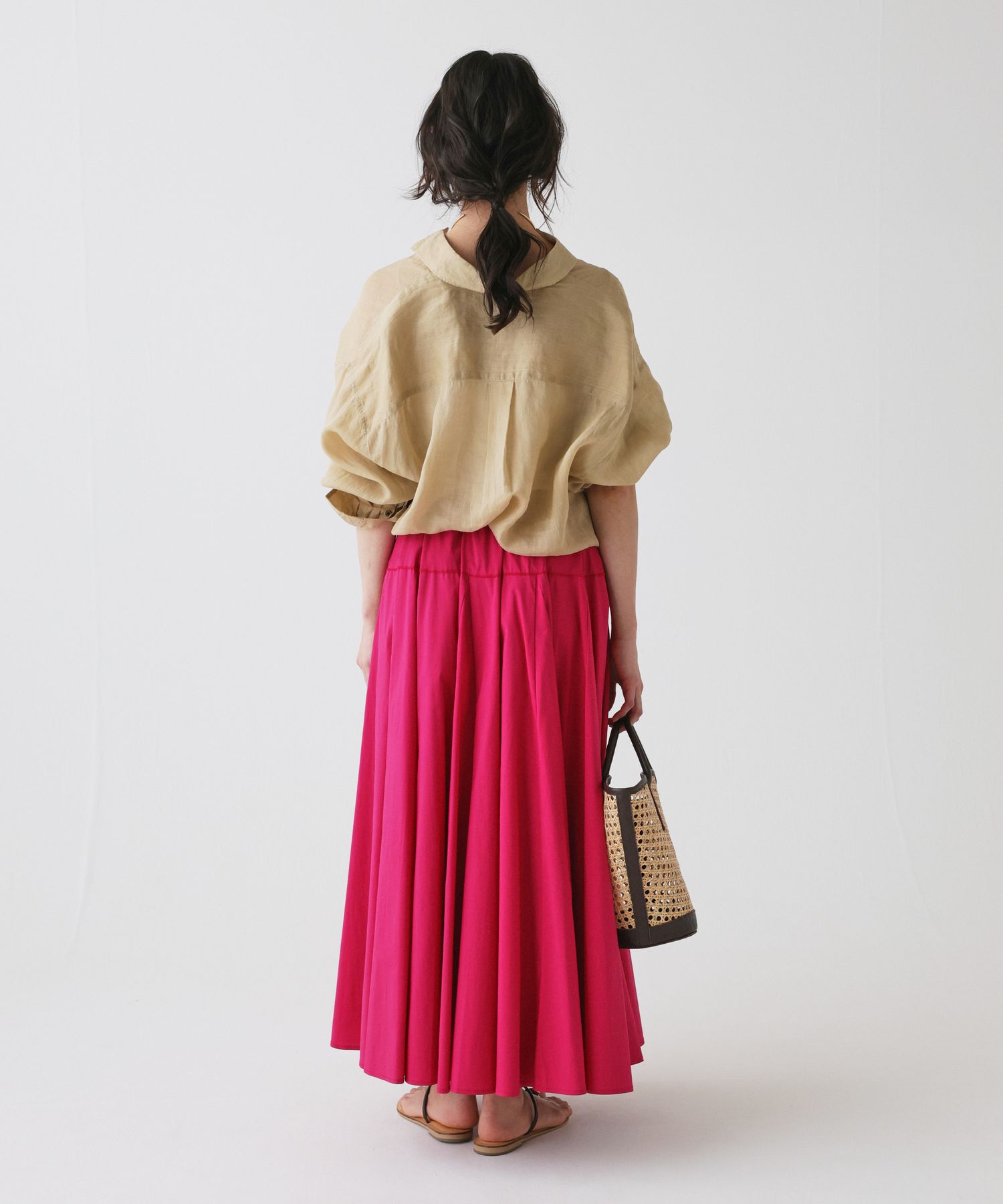 BABYLONE「コットンミディフレアスカート」|スカート|