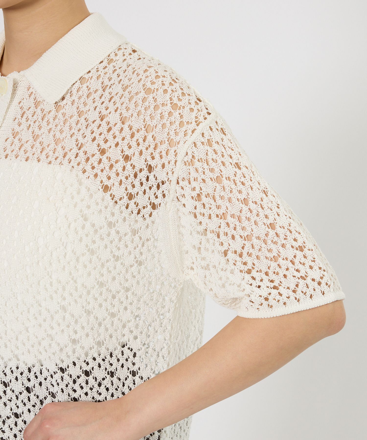 BABYLONE「レースニットポロ」|ポロシャツ|