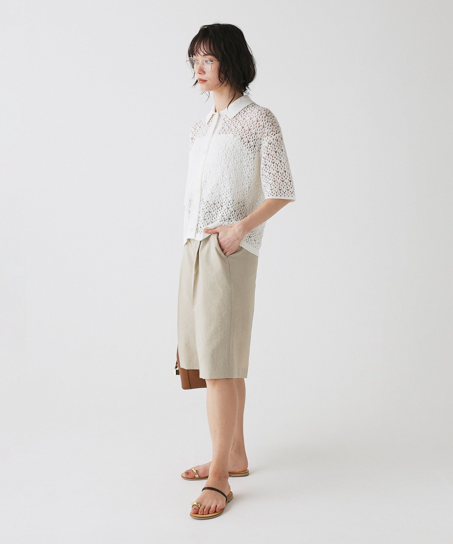 BABYLONE「レースニットポロ」|ポロシャツ|