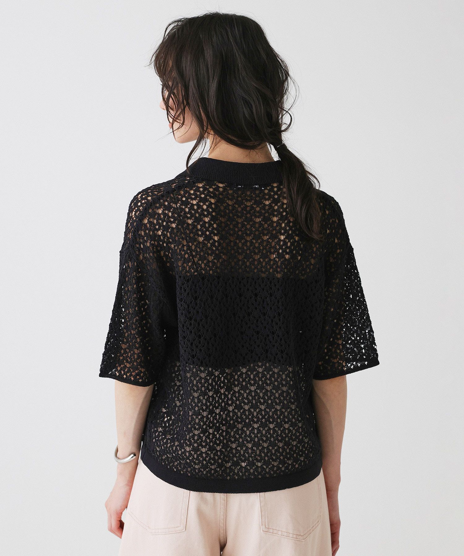 BABYLONE「レースニットポロ」|ポロシャツ|