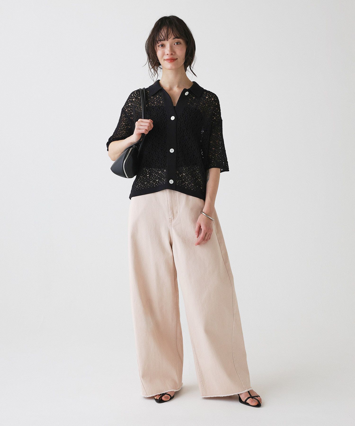 BABYLONE「レースニットポロ」|ポロシャツ|