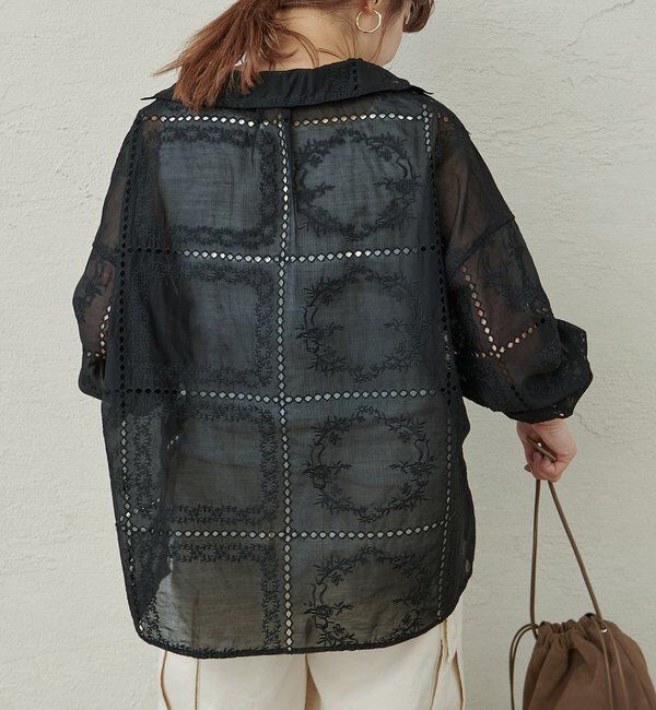  「パッチワーク刺繍レースブラウス」|シャツ・ブラウス|
