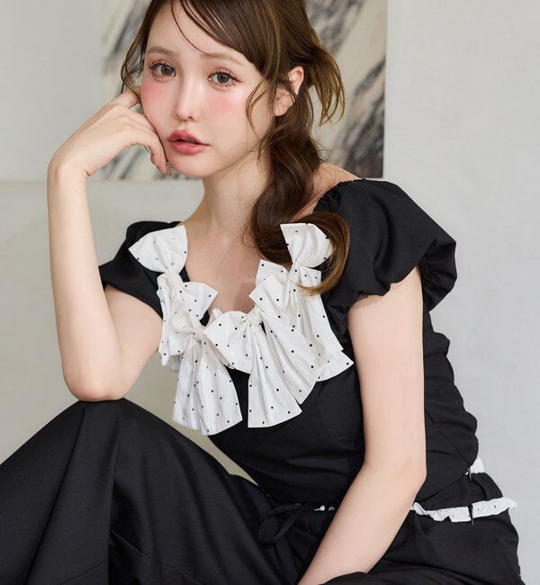  「【Black Ribbon Collection】メニーリボンブラウス」|シャツ・ブラウス|