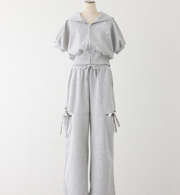  「【セットアップ可能】【SMサイズ展開あり】サイドカットリボンスエットパンツ」|その他|