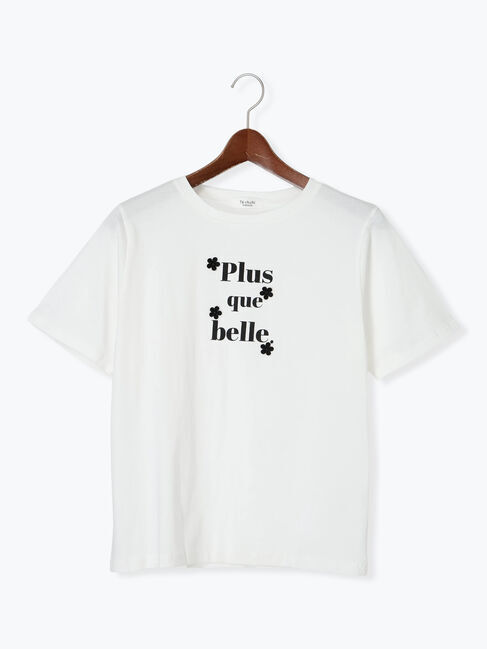 Te chichi TERRASSE「フラワーモチーフプリントTシャツ」|Tシャツ・カットソー|オフホワイト