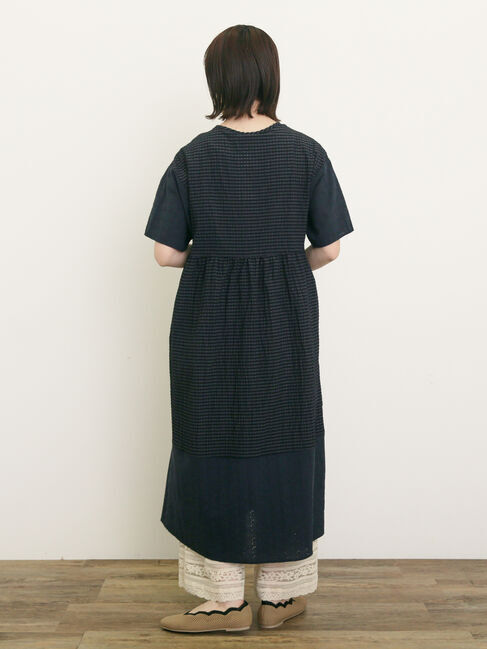 Samansa Mos2「【S/Mサイズ】オーバーレース切替ワンピース」|ワンピース|