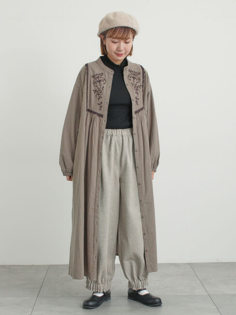 Samansa Mos2「【S/Mサイズ】切替配色刺繍ワンピース」|ワンピース|