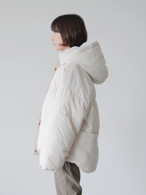 Samansa Mos2 blue「裾ラウンド中綿ブルゾン」|ブルゾン・スタジャン|