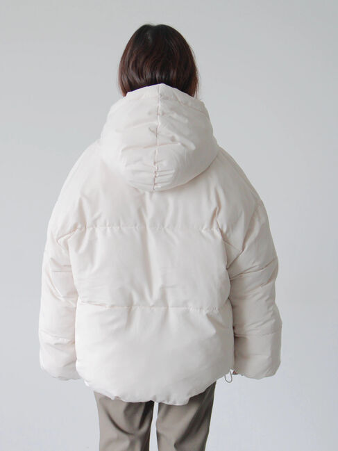 Samansa Mos2 blue「裾ラウンド中綿ブルゾン」|ブルゾン・スタジャン|