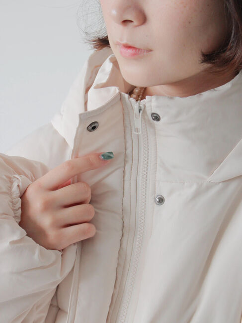 Samansa Mos2 blue「裾ラウンド中綿ブルゾン」|ブルゾン・スタジャン|