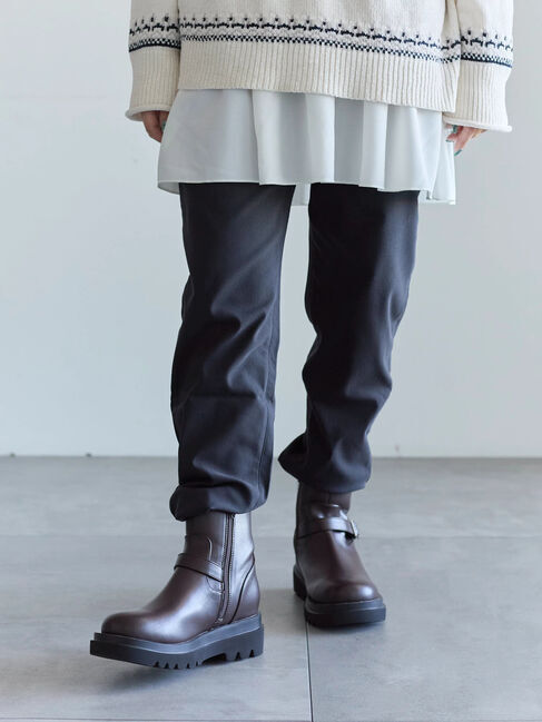 Samansa Mos2 blue「裏起毛ストレッチパンツ」|その他|