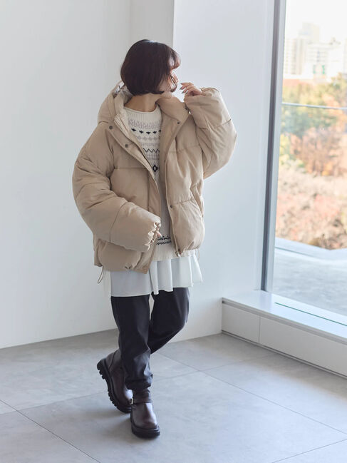 Samansa Mos2 blue「裏起毛ストレッチパンツ」|その他|