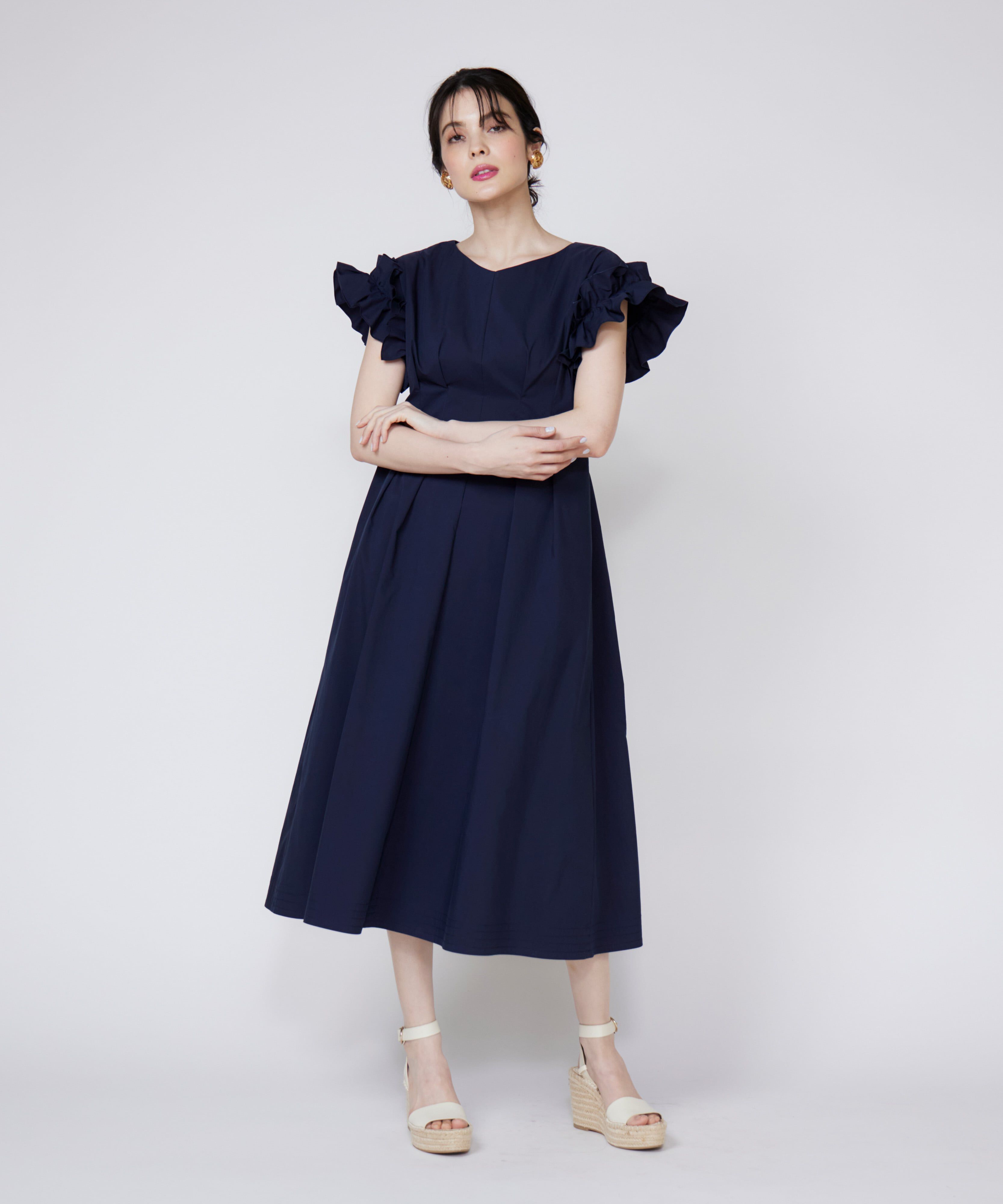 Maglie le cassetto「フリルスリーブワンピース」|ワンピース|