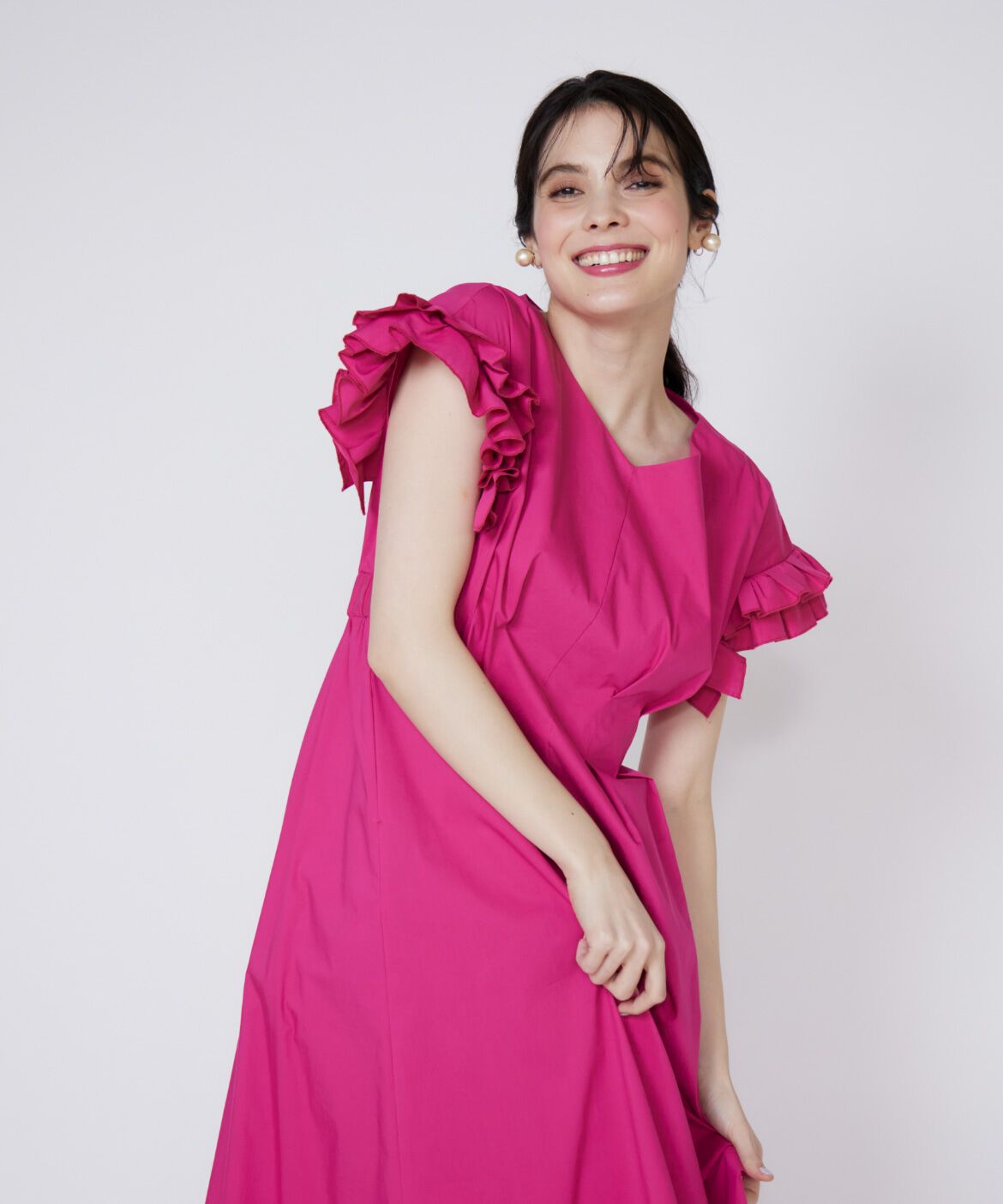 Maglie le cassetto「フリルスリーブワンピース」|ワンピース|