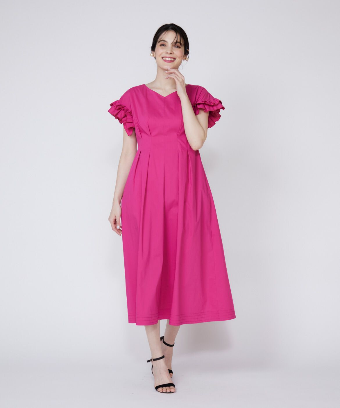 Maglie le cassetto「フリルスリーブワンピース」|ワンピース|