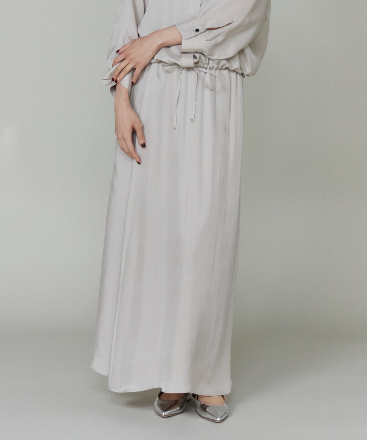 INED「キュプラフィブリルフレアスカート」|スカート|