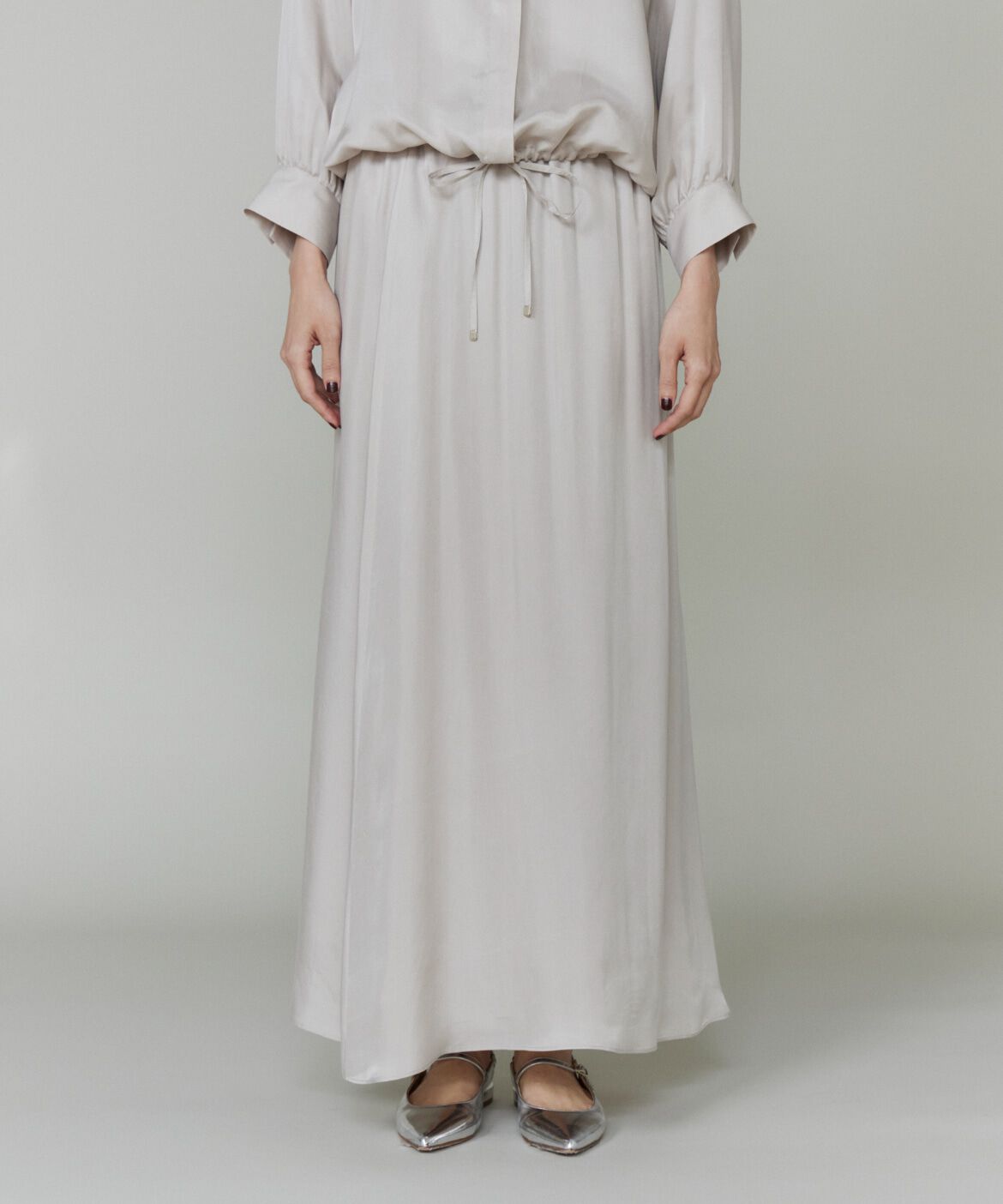 INED「キュプラフィブリルフレアスカート」|スカート|