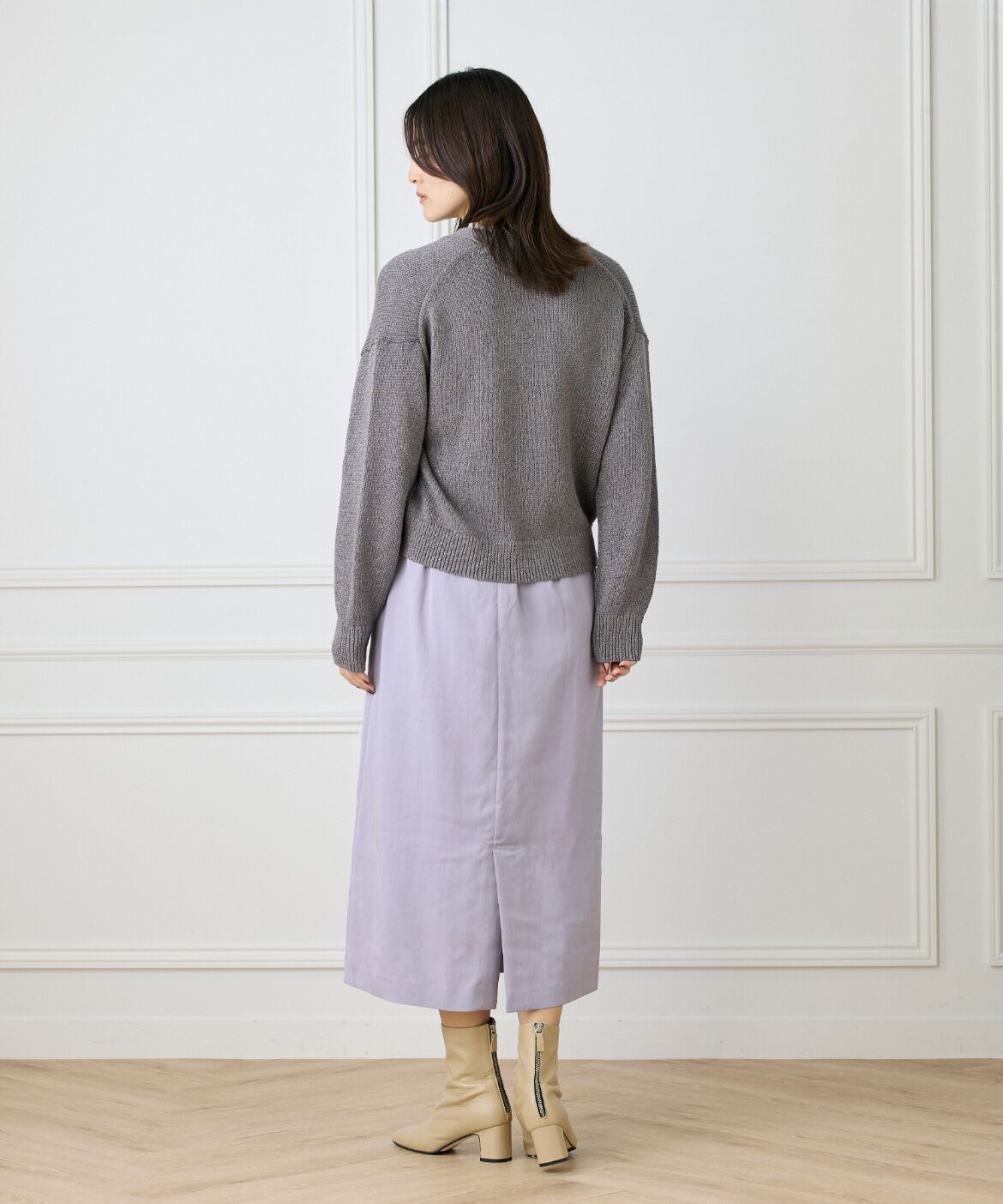 Le Souk「《大きいサイズ》細タイベルト付きAラインスカート」|タイト|