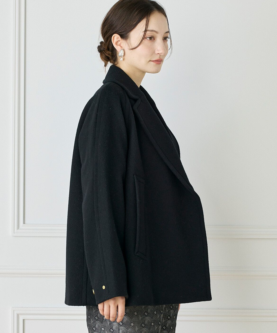 INED「《大きいサイズ》Pコート」|ピーコート|