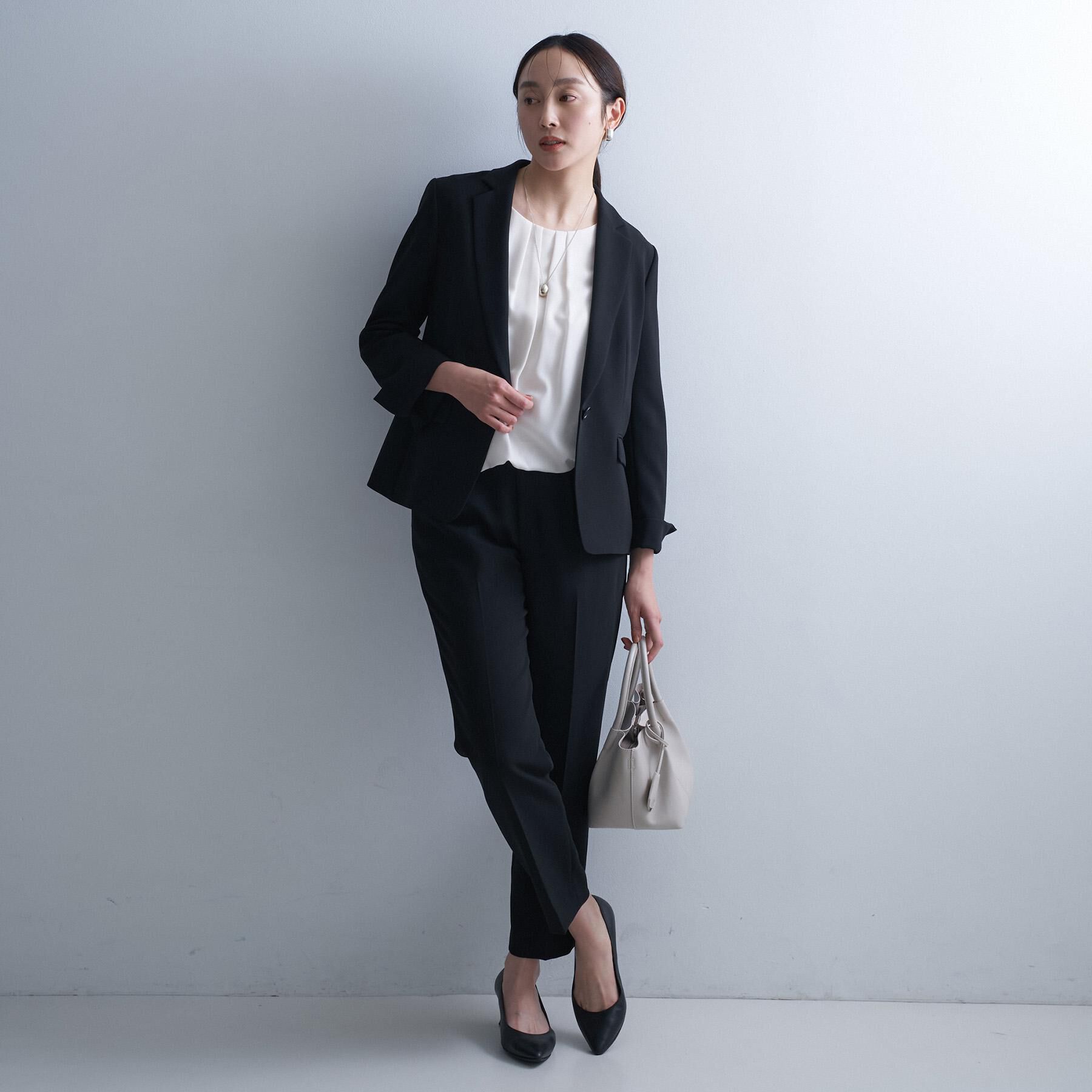 UNTITLED「【洗えるスーツ／ストレッチ性／後ろウエストゴム】テーパードパンツ」|その他|