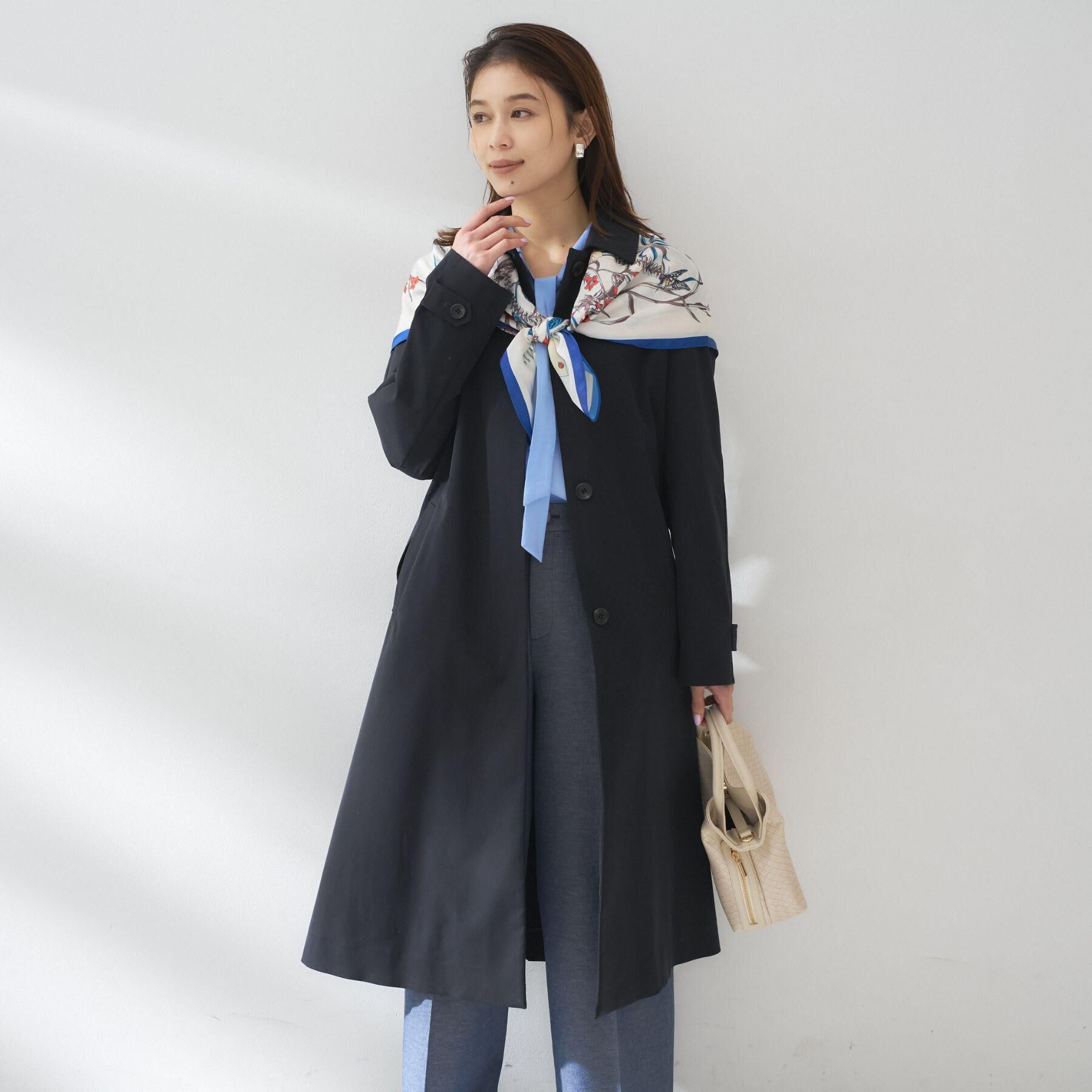 UNTITLED「【はっ水/洗える】タスランステンカラーコート」|ステンカラーコート|ネイビー(094)