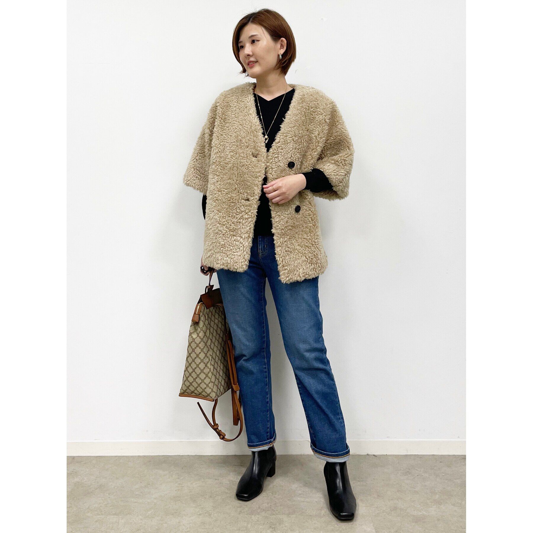 Reflect「【洗える】ストレートシルエットストレッチデニム」|デニム|