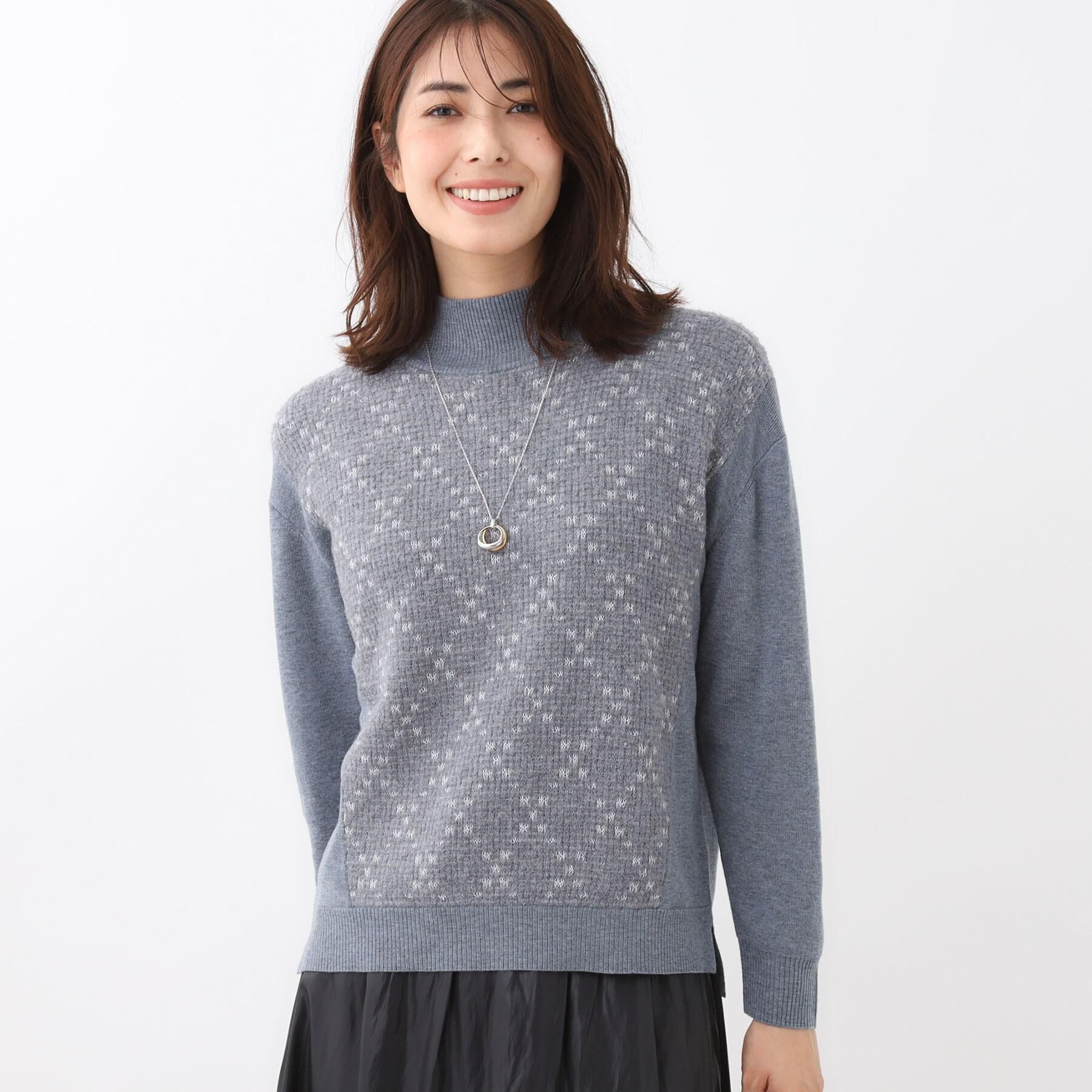 Reflect「アーガイル柄ハイネックニット」|ニット・セーター|