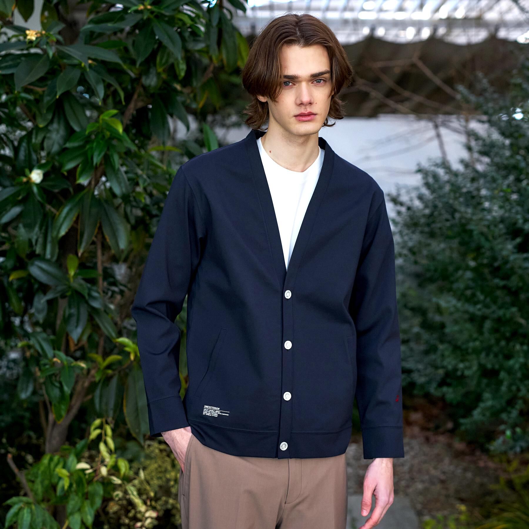 DRESSTERIOR「【接触冷感／セットアップ可】ドライタッチ ハイカウントカットソー カーディガン」|カーディガン|