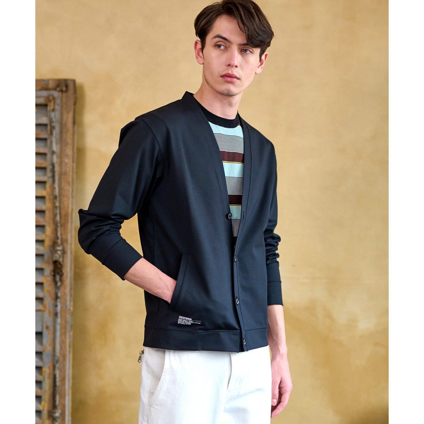 DRESSTERIOR「【接触冷感／セットアップ可】ドライタッチ ハイカウントカットソー カーディガン」|カーディガン|