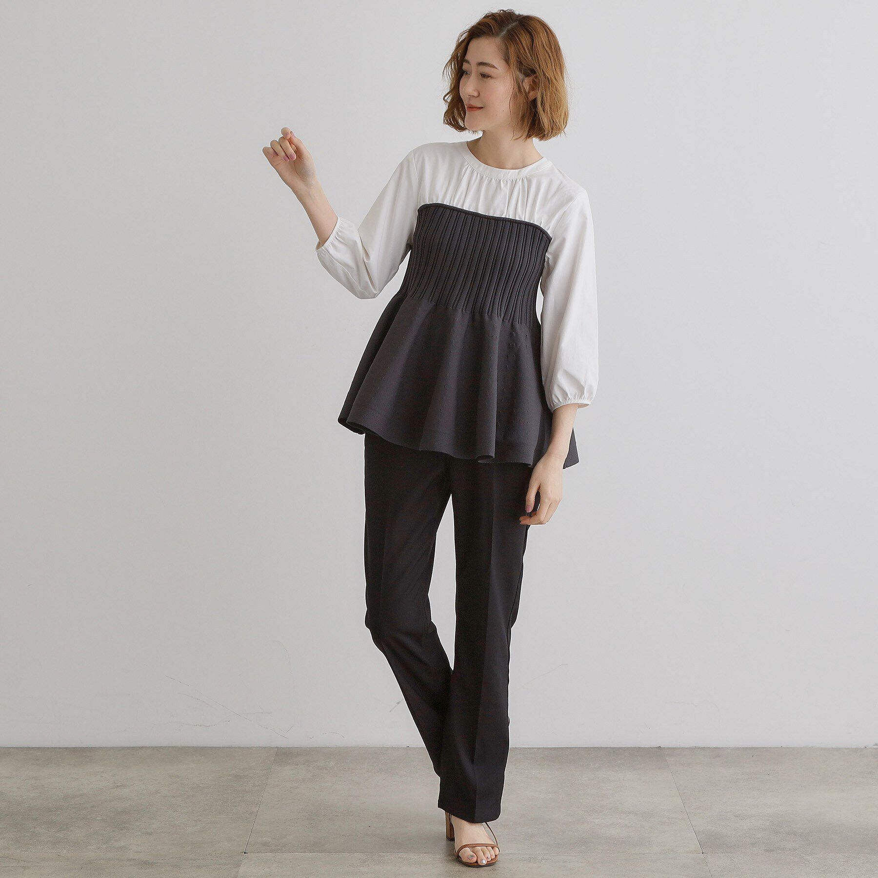 grove「ニットビスチェドッキングシャツ」|Tシャツ・カットソー|