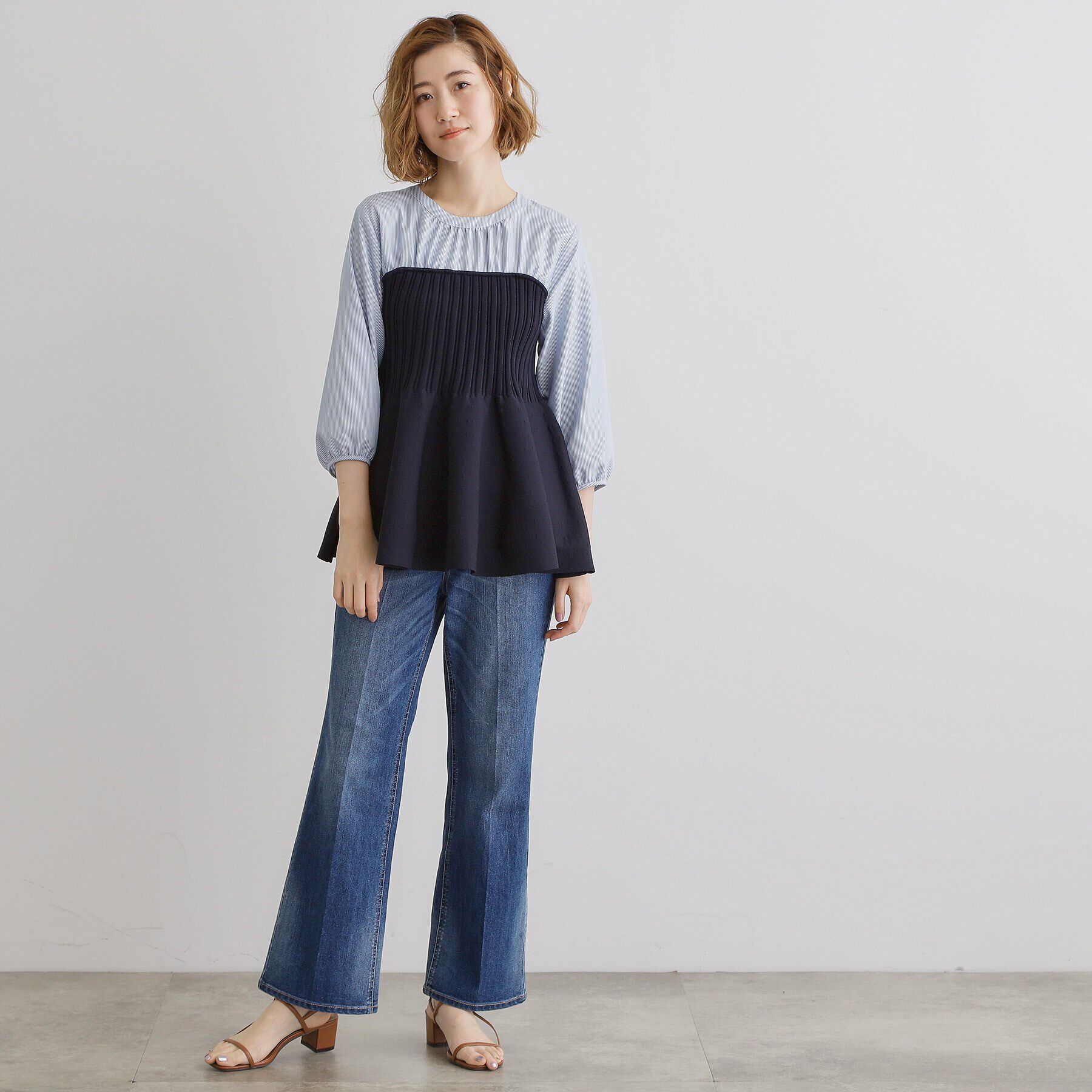 grove「ニットビスチェドッキングシャツ」|Tシャツ・カットソー|