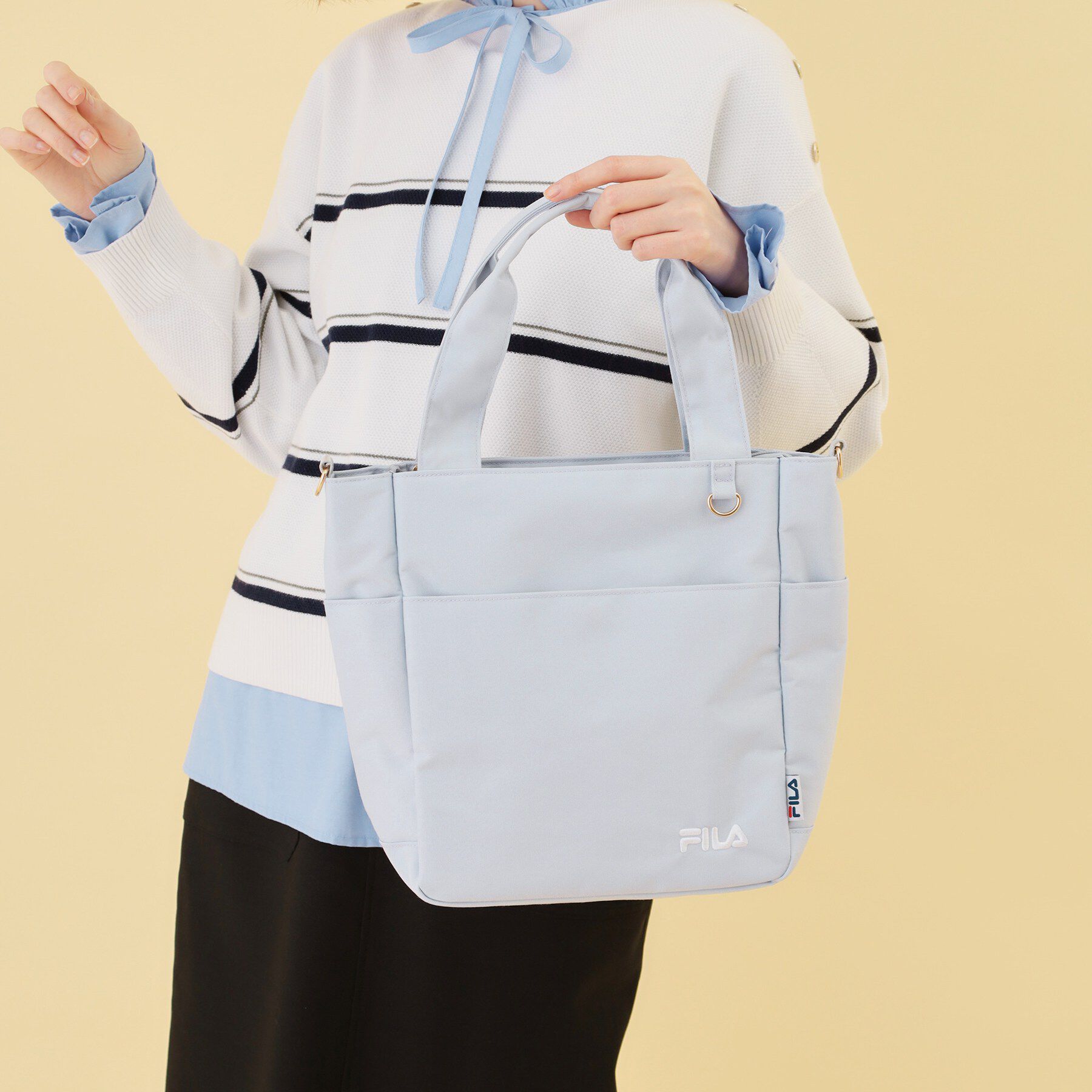 grove「【FILA別注】撥水2WAYトート」|トートバッグ|サックス(090)