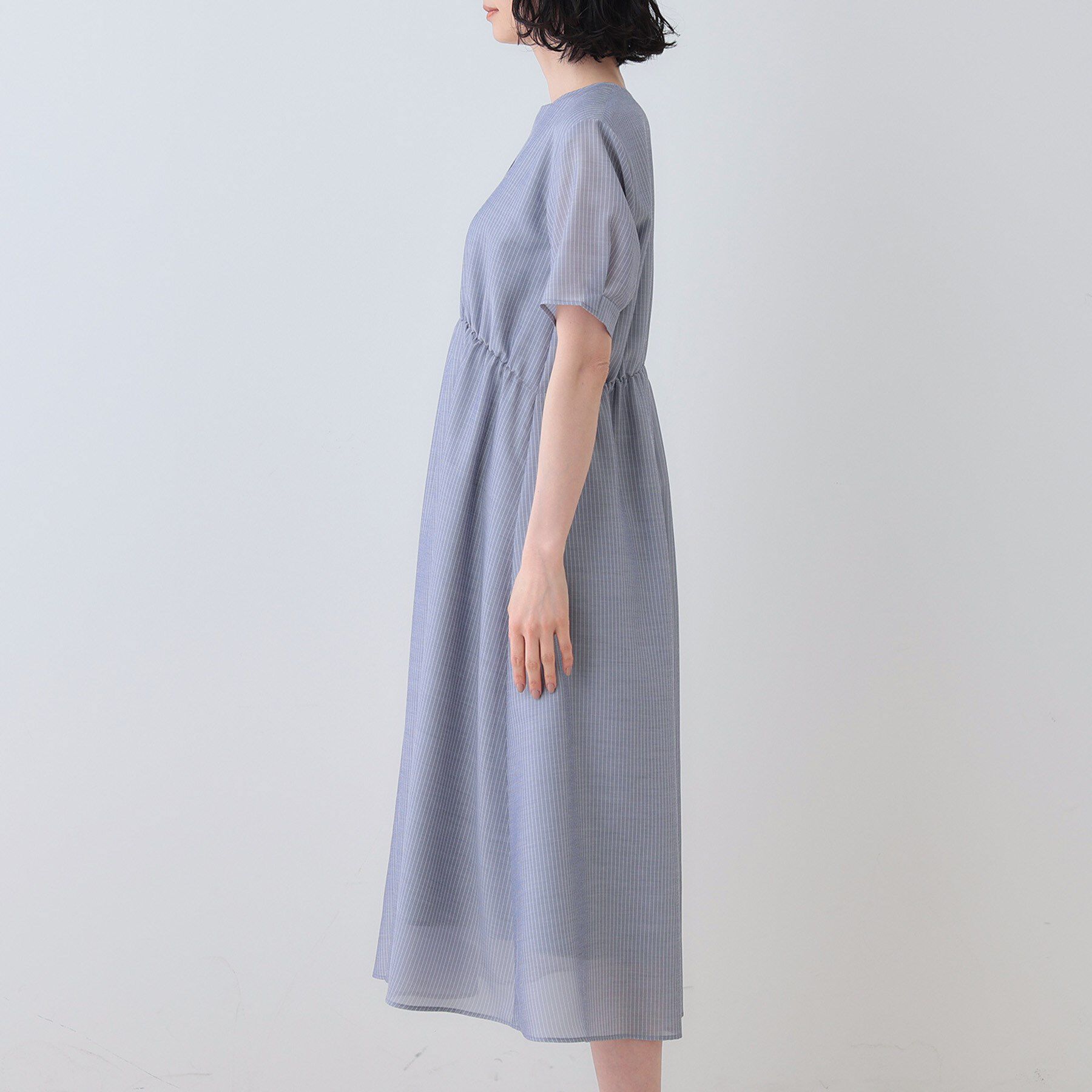INDIVI「【洗える／エアリー】ハイウエストワンピース」|ワンピース|