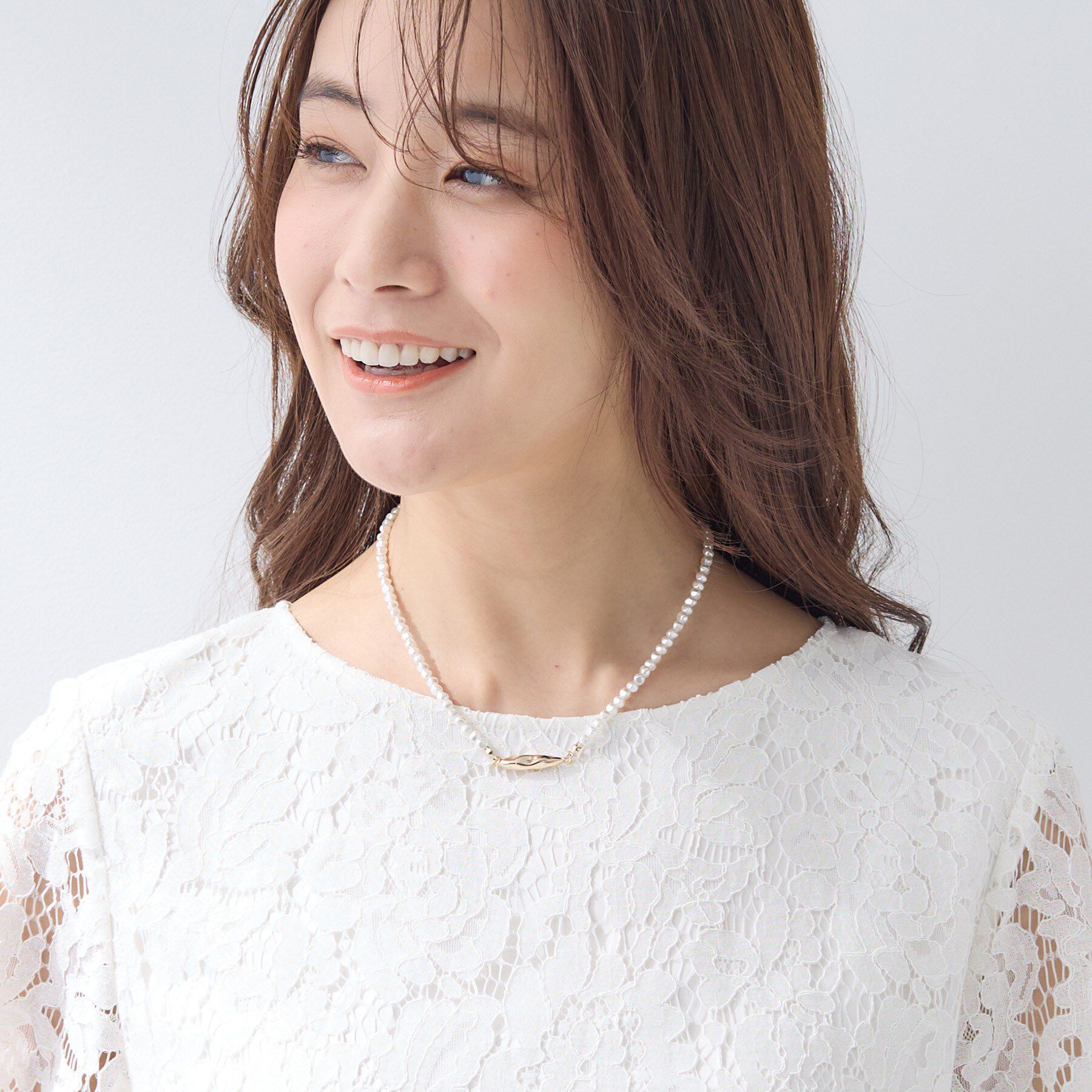 INDIVI「ランダムパール調ネックレス」|ネックレス|