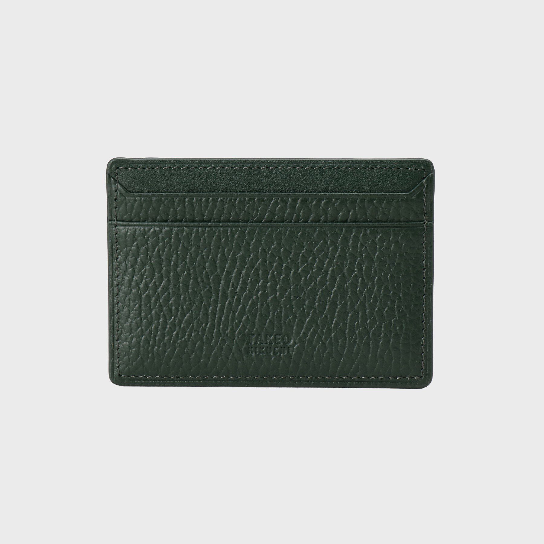 TAKEO KIKUCHI「シュリンクレザー パスケース」|その他|グリーン(024)