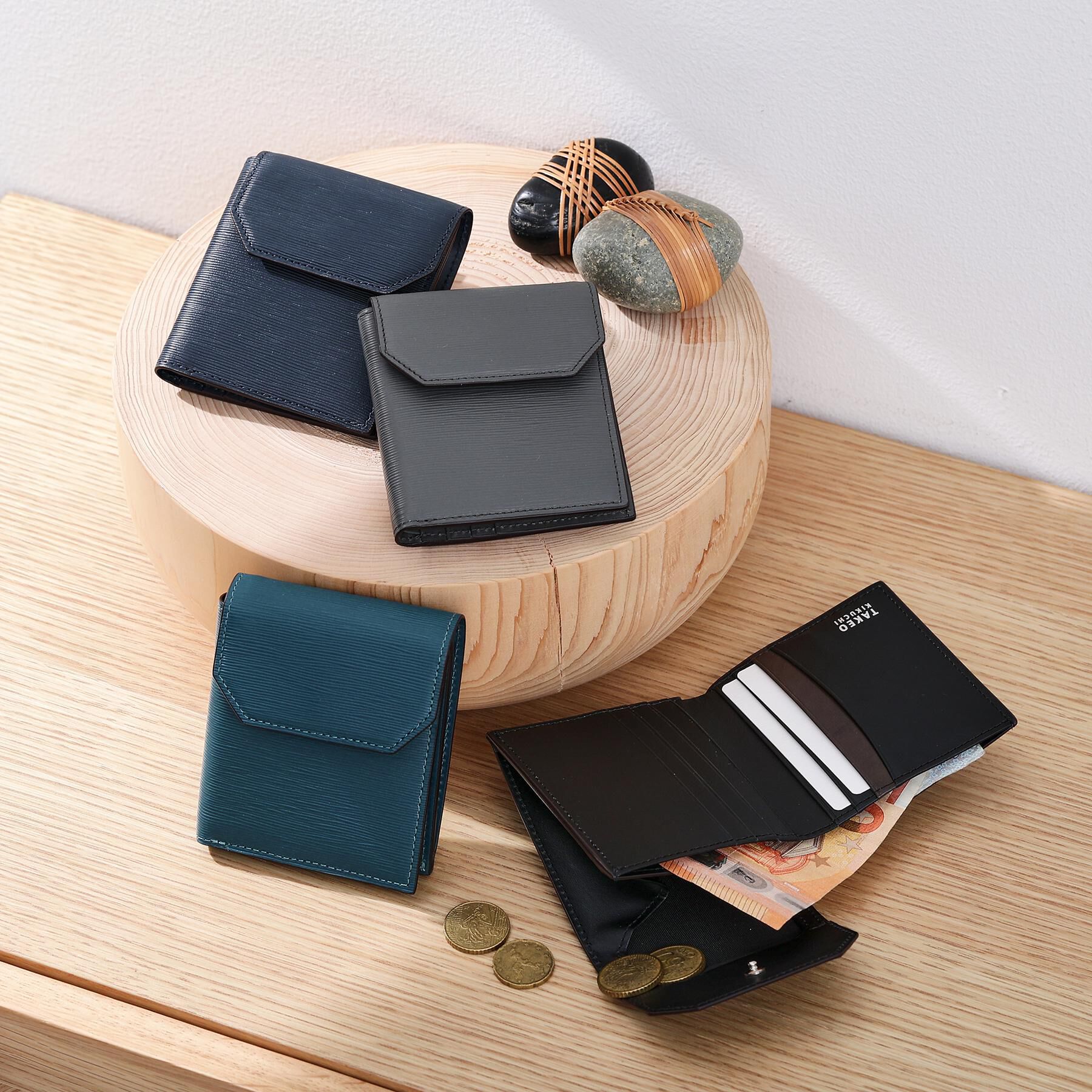 TAKEO KIKUCHI「【NEW レザーリップルシリーズ】 コンパクトウォレット」|財布|