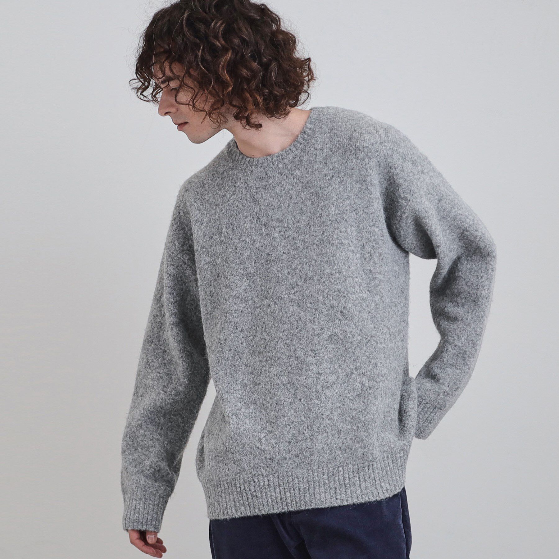 tk.TAKEO KIKUCHI「シャギープルオーバーニット」|ニット・セーター|グレー(012)