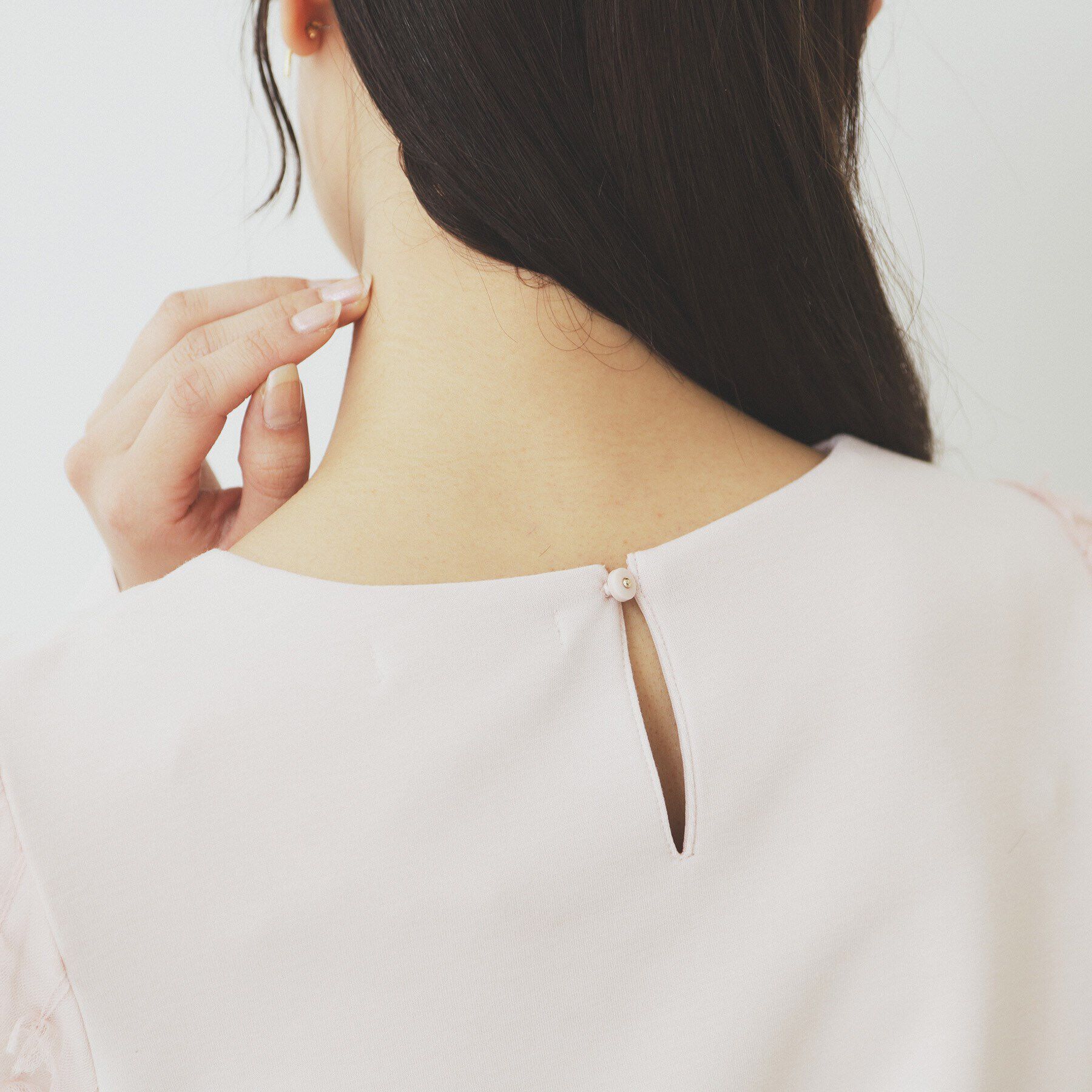 index「《美人百花掲載》リボンチュールトップス【洗濯機洗い可】」|Tシャツ・カットソー|