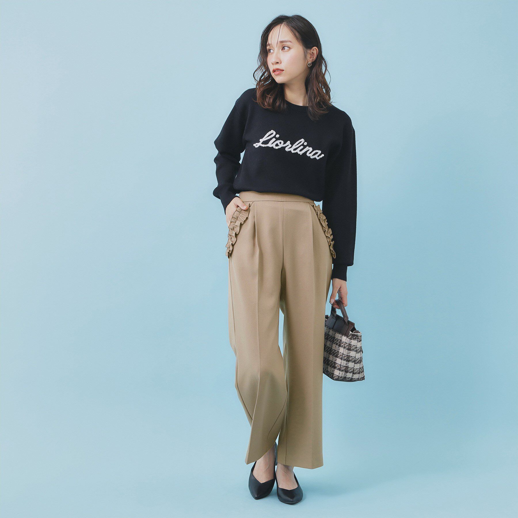 index「フリルポケットストレートパンツ【洗濯機OK/防シワ】」|その他|