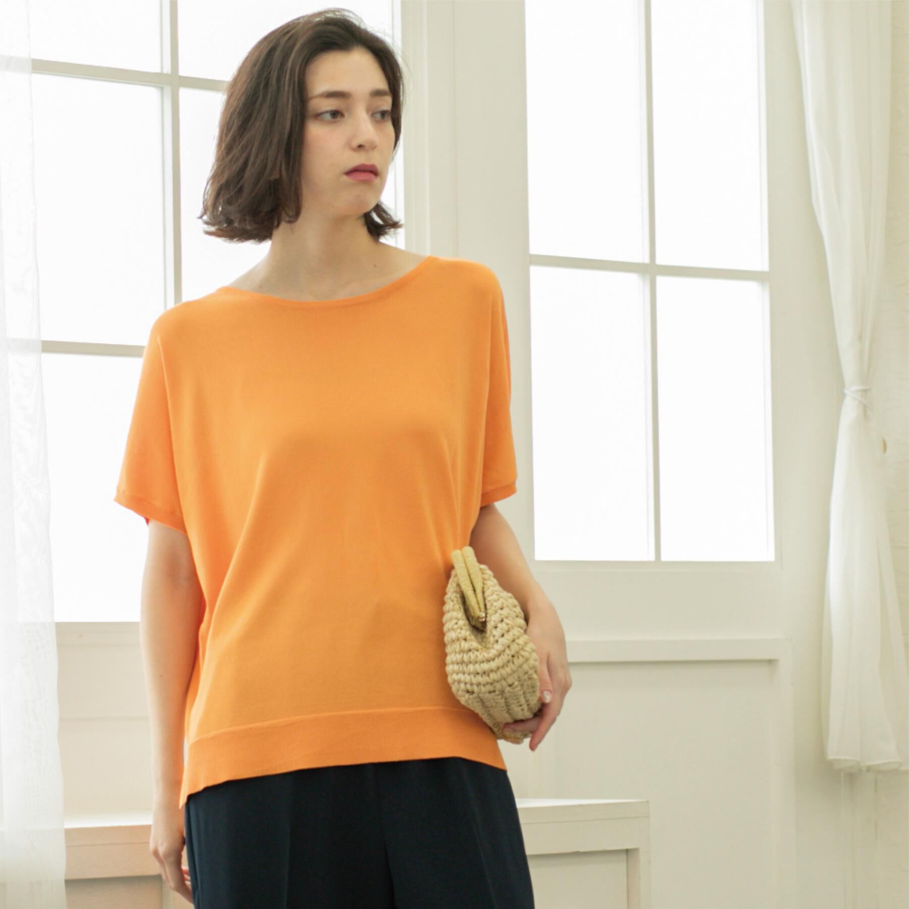 OPAQUE.CLIP「《6色展開/S-LLサイズ》ドルマンスリーブニット【UV/接触冷感/洗濯機洗い可/抗ピル】」|ニット・セーター|