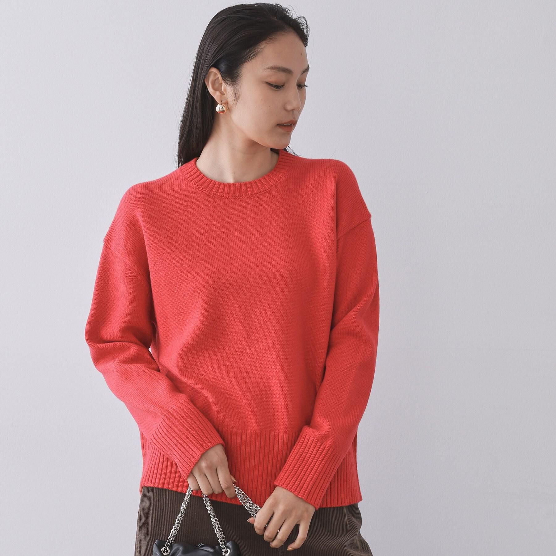 OPAQUE.CLIP「バックボタンリラクシーニット【洗濯機OK】」|ニット・セーター|