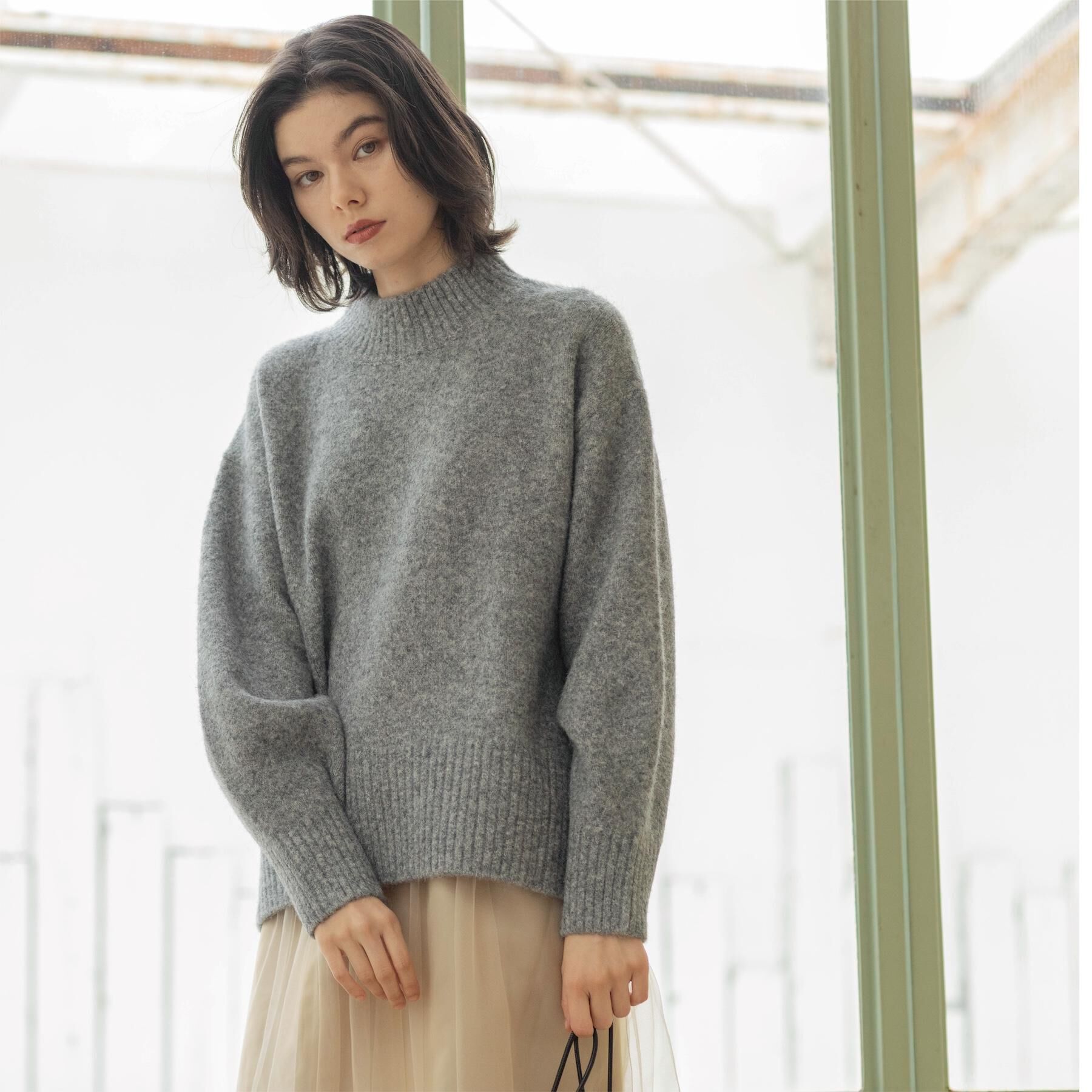 OPAQUE.CLIP「ふわふわハイネックニット【洗濯機OK】」|ニット・セーター|