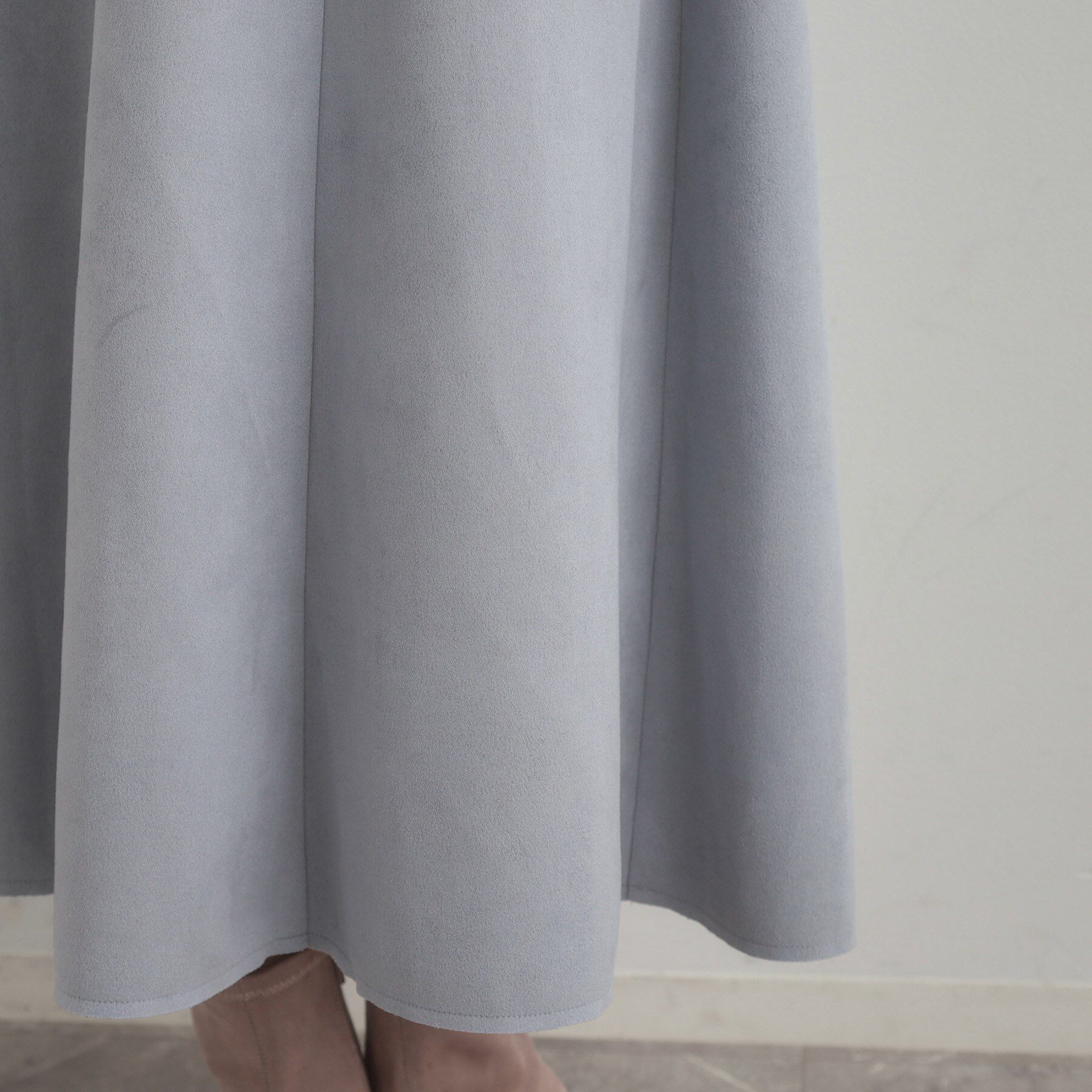 Couture broach「【S-LL/通勤】ビット付き スエード調ダンボールジャンスカ」|ワンピース|